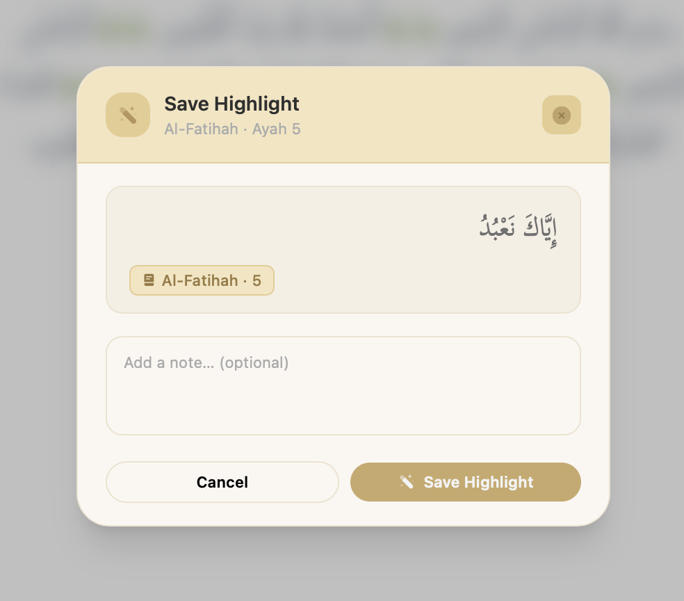Highlight save dialog on a word